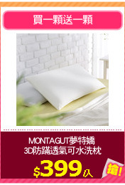 MONTAGUT夢特嬌 
3D防蹣透氣可水洗枕