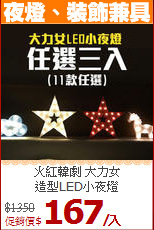 火紅韓劇 大力女<BR>
造型LED小夜燈(任選2入)