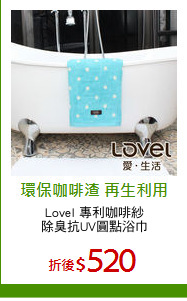 Lovel 專利咖啡紗
除臭抗UV圓點浴巾