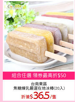 台南東區
焦糖煉乳嚴選在地冰棒(20入)