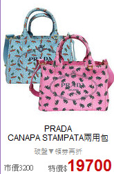 PRADA<BR>
CANAPA STAMPATA兩用包
