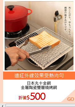 日本丸十金網
金屬陶瓷雙層燒烤網