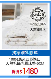 100%馬來西亞進口
天然抗蹣乳膠床墊-5CM