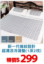 新一代條紋設計
超清涼冷凝墊(1床2枕)