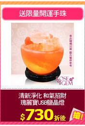 清新淨化 和氣招財
瑰麗寶USB鹽晶燈