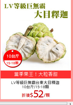 LV等級巨無霸台東大目釋迦
10台斤/15~18顆