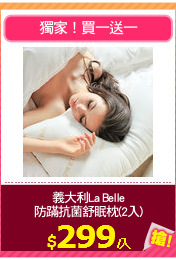 義大利La Belle
防蹣抗菌舒眠枕(2入)