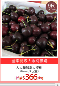 大大顆加拿大櫻桃
9Row(3kg/盒)