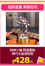 財神小舖 開運擺飾
精巧水晶發財樹