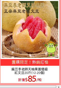 麻豆李老師天柚果園優級
紅文旦20斤(12-20個)