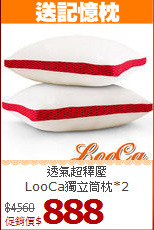 透氣超釋壓<BR>LooCa獨立筒枕*2