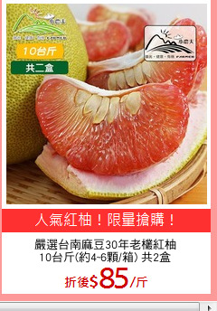 嚴選台南麻豆30年老欉紅柚
10台斤(約4~6顆/箱) 共2盒