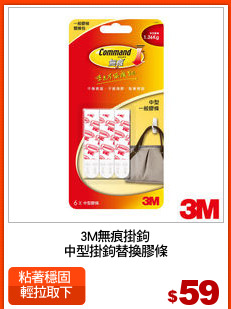 3M無痕掛鉤
中型掛鉤替換膠條