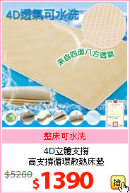 4D立體支撐<BR>
高支撐循環散熱床墊