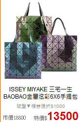 ISSEY MIYAKE 三宅一生<BR>
BAOBAO金屬炫彩6X6手提包