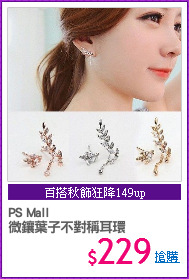 PS Mall
微鑲葉子不對稱耳環