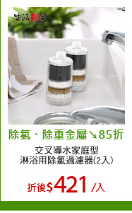 交叉導水家庭型
淋浴用除氯過濾器(2入)