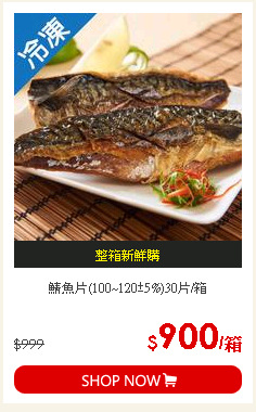 鯖魚片(100~120±5%)30片/箱