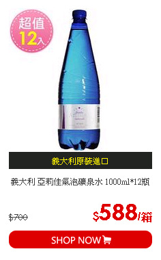 義大利 亞莉佳氣泡礦泉水 1000ml*12瓶
