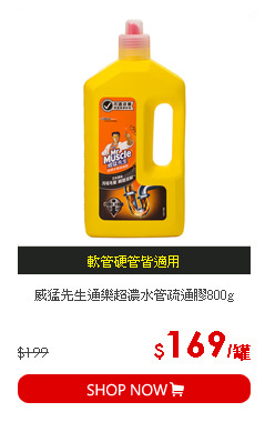 威猛先生通樂超濃水管疏通膠800g
