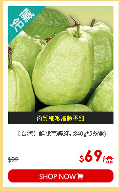 【台灣】鮮脆芭樂3粒(840g±5%/盒)