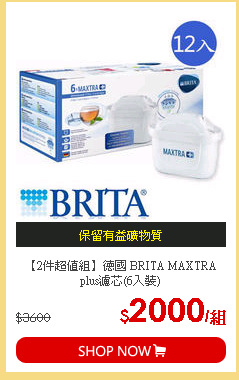 【2件超值組】德國 BRITA MAXTRA plus濾芯(6入裝)