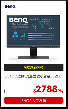 BENQ 22型IPS光智慧護眼螢幕BL2283