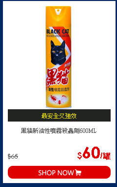黑貓新油性噴霧殺蟲劑600ML