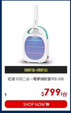 旺德 USB二合一電擊捕蚊器WH-G08