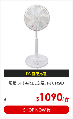 風騰 14吋遙控DC立扇FT-DC14203