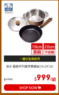 清水 極簡系列萬用雙鍋組(16+20CM)