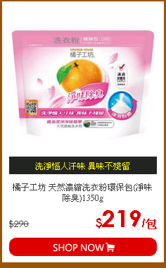 橘子工坊 天然濃縮洗衣粉環保包(淨味除臭)1350g