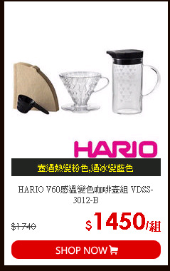 HARIO V60感溫變色咖啡壺組 VDSS-3012-B