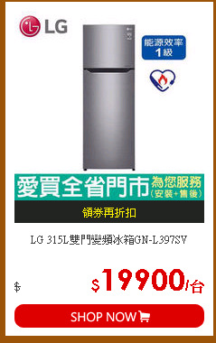 LG 315L雙門變頻冰箱GN-L397SV