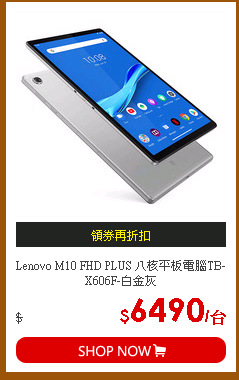 Lenovo M10 FHD PLUS 八核平板電腦TB-X606F-白金灰