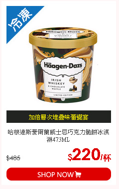 哈根達斯愛爾蘭威士忌巧克力脆餅冰淇淋473ML