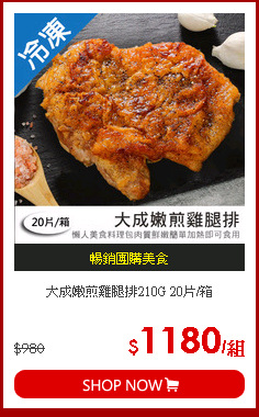 大成嫩煎雞腿排210G 20片/箱