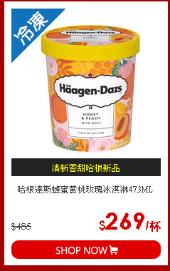 哈根達斯蜂蜜黃桃玫瑰冰淇淋473ML