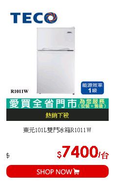 東元101L雙門冰箱R1011W