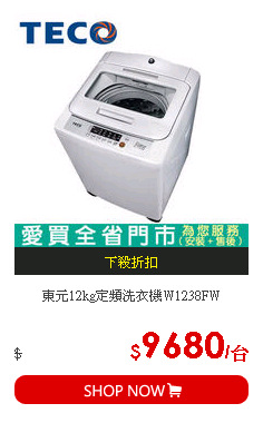 東元12kg定頻洗衣機W1238FW