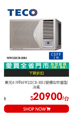 東元4-5坪MW22ICR-HR1變頻右吹窗型冷氣