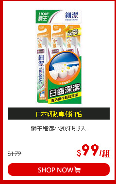 獅王細潔小頭牙刷3入