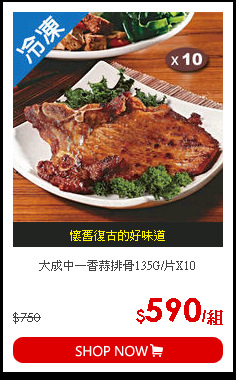 大成中一香蒜排骨135G/片X10