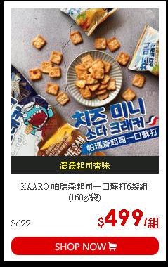 KAARO 帕瑪森起司一口蘇打6袋組 (160g/袋)