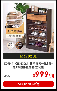 HOPMA 《HOPMA》艾爾五層一掀門鞋櫃/收納櫃/置物櫃/玄關櫃