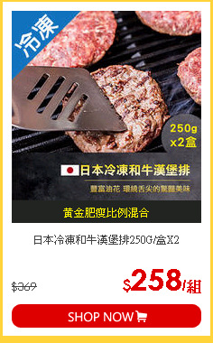 日本冷凍和牛漢堡排250G/盒X2