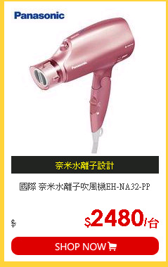 國際 奈米水離子吹風機EH-NA32-PP