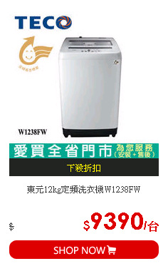 東元12kg定頻洗衣機W1238FW