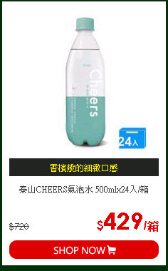 泰山CHEERS氣泡水 500mlx24入/箱