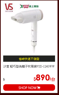 沙宣 輕巧型負離子吹風機VSD-1240WW